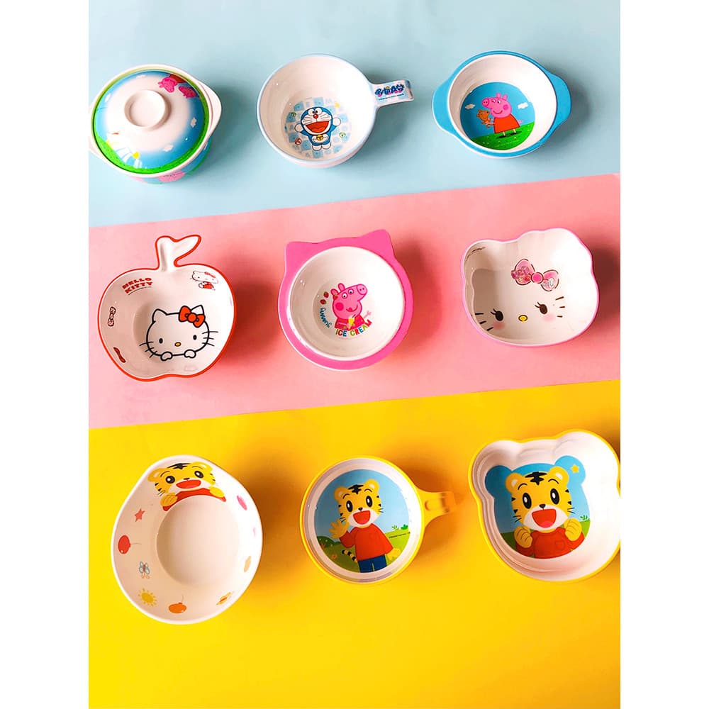 Tigela de bebê tigela infantil melamina utensílios de mesa jardim de infância aprender a comer treinamento dos desenhos