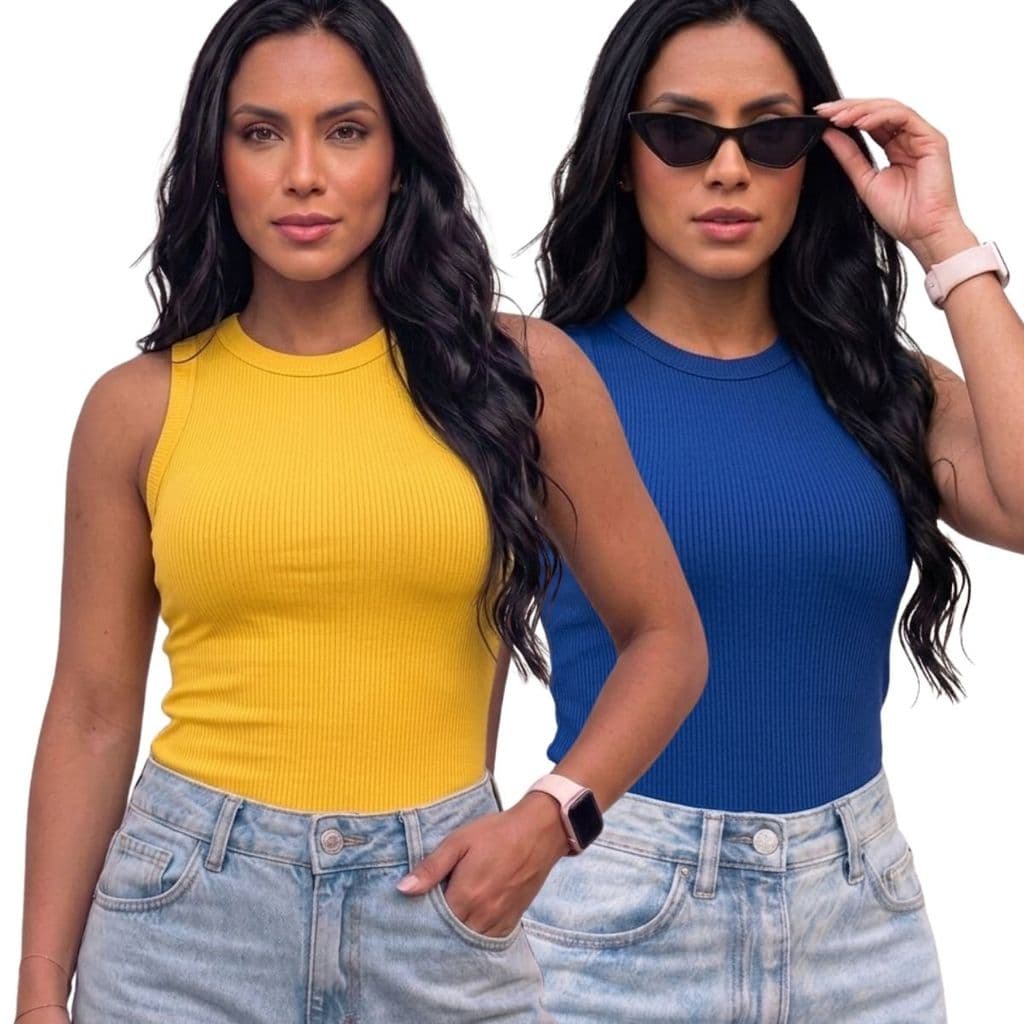 Regata Feminina Ribana Canelada Premium Toque Macio Blusa Feminina