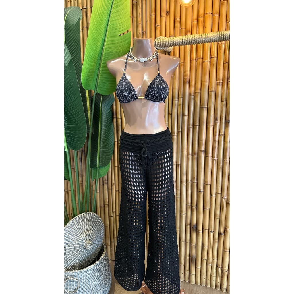 Calça Tricot Trançada Premium – Elegante, Confortável e Tendência