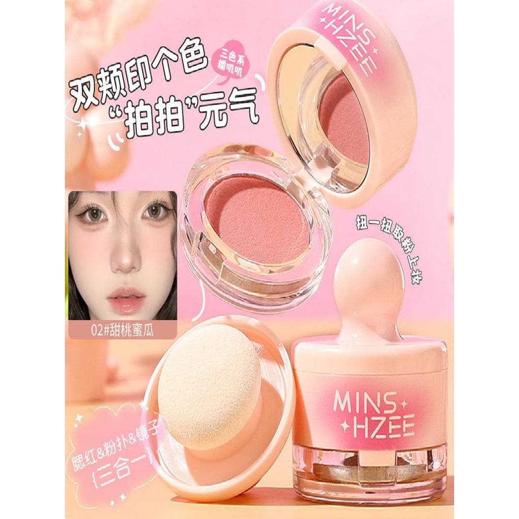 Encolher cor blush Ming Xizhi cogumelo cabeça blush expansão destaque contorno placa blush lama blush vara placa maquiag