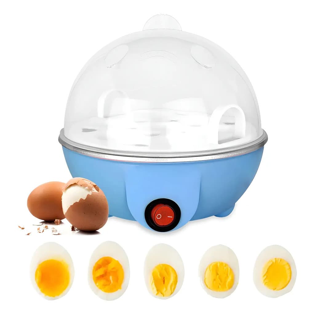 Cozedor De Ovos Elétrico Portatil Cozinhar A Vapor Legumes Azul 127v 50 Hz 350W