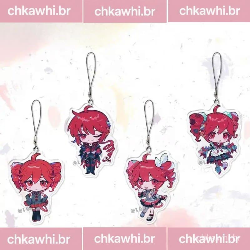 Anime Kasane Teto Corrente Do Telefone Móvel Pequeno Pingente Cordão Chaveiro Mochila Presentes De Natal