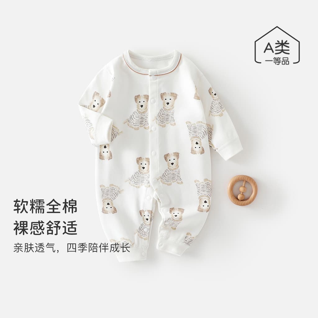 Macacão para bebês recém-nascidos, primavera outono, roupas de bebê, pijama, classe a, algodão puro, outono, manga compr