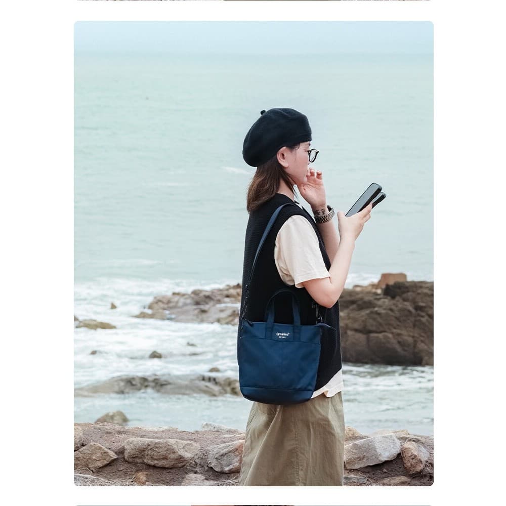 Qminica Original nicho Multi-Purpose saco do mensageiro leve Commuter grande capacidade Unisex Universal bolsa pano de n