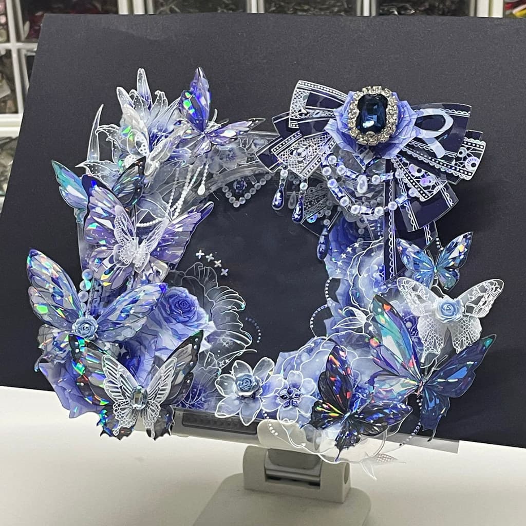 OKMT novo sete dias Original lua fria fluxo azul Magu cartão adesivo PET manual fita escudo luz artesanato
