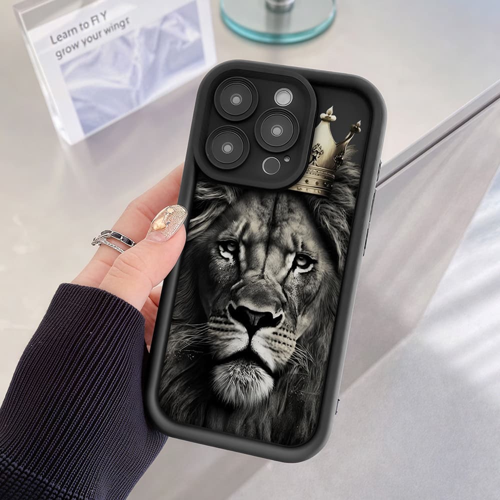 Capinha para POCO F3 REDMI 10C 12 13C 9A NOTE 11 PRO Nova Capa de silicone de leão moderna e legal de anime