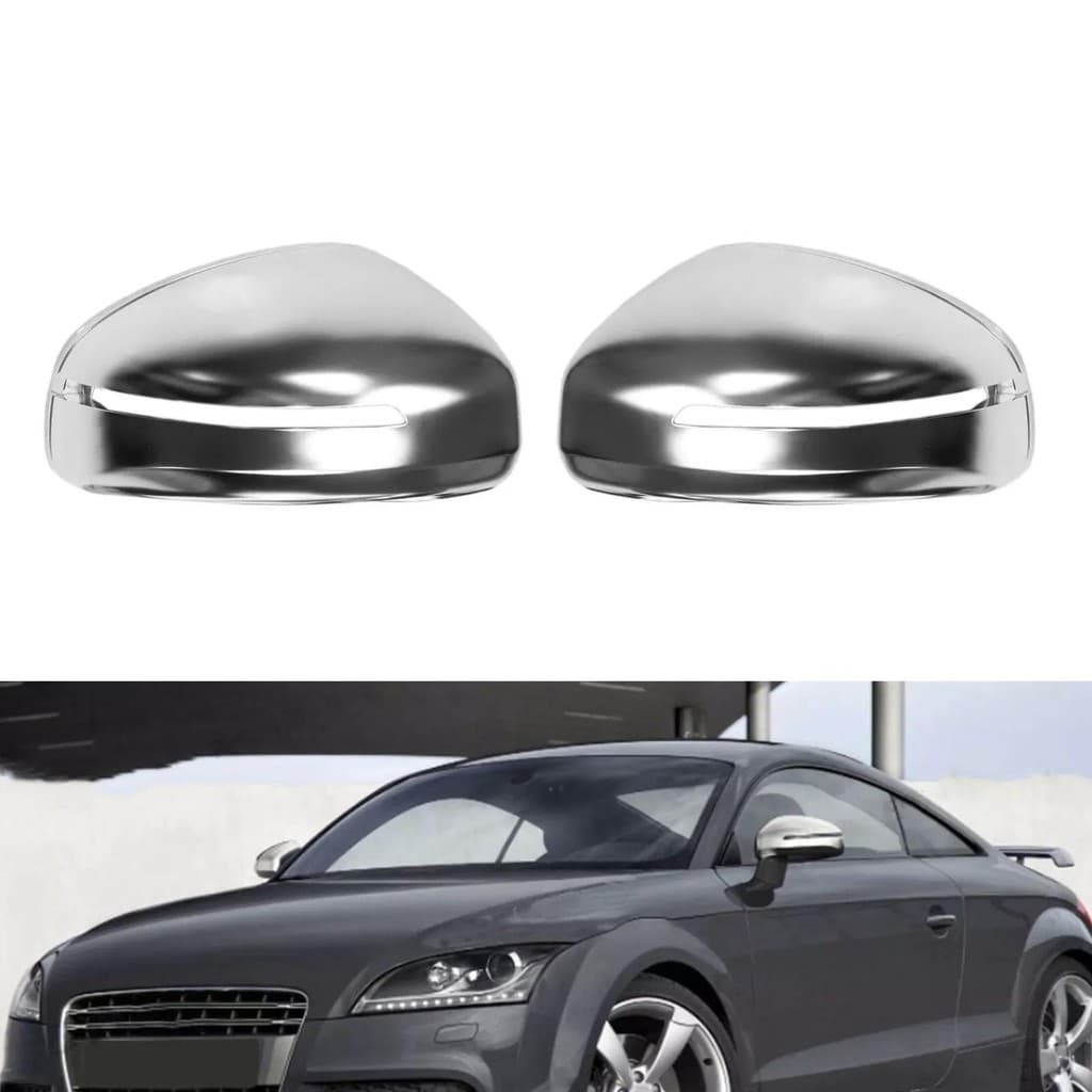 2 Pçs Fosco Cromo Retrovisor Do Carro Espelho Capa Para Audi TT TTS MK2 8J TTRS R8 2007 2008 2009-2014peças De Automóvel