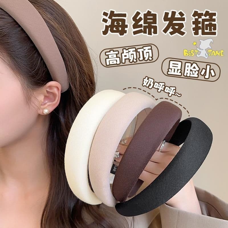 Cor de café esponja bandana feminino outono inverno alta crânio pressão superior Hairpin 2025 novo estilo All-Match Outi