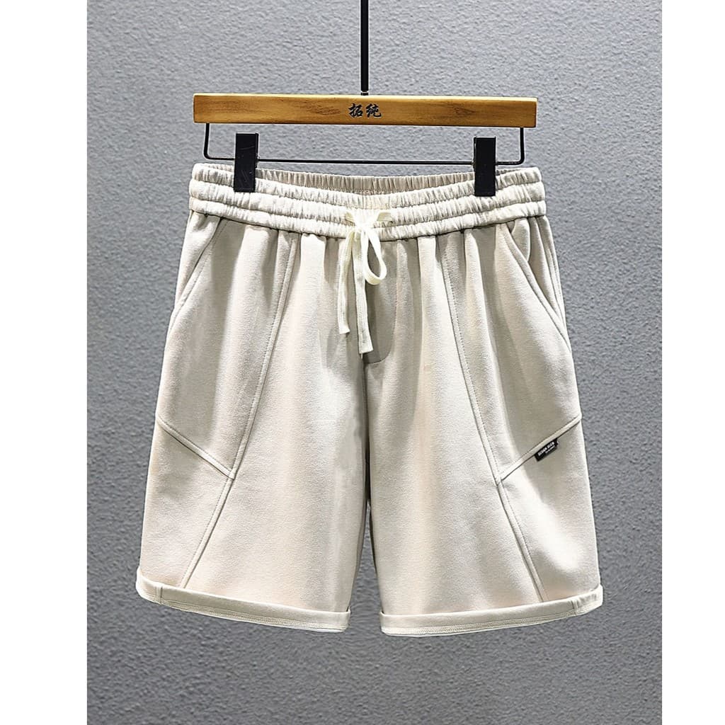 Verão Casual esportes Shorts masculino verão High-End solto bonito Sweatpants meninos costura estilo calças de cinco pon
