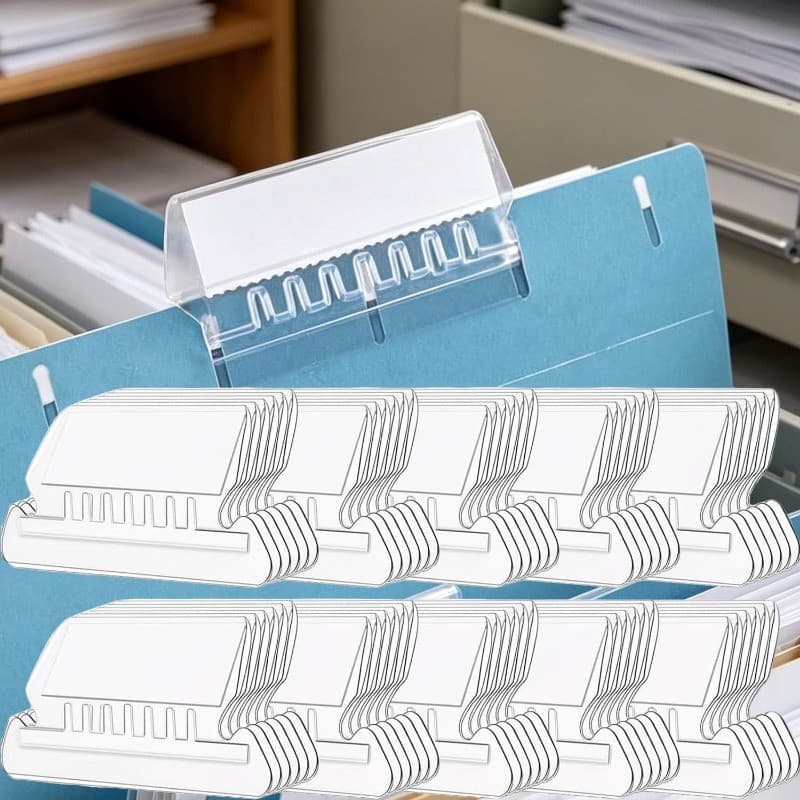 100-20 Unidades De Abas Transparentes Para Pasta De Arquivo-Organização De Documentos-Etiquetas De Suspensas De Plástico