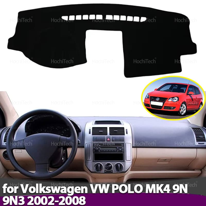 Para Volkswagen VW POLO MK4 9N 9N3 2002-2008 Esteira Evitar Almofada De Luz Anti-UV Antiderrapante Tapete Painel Do Carr