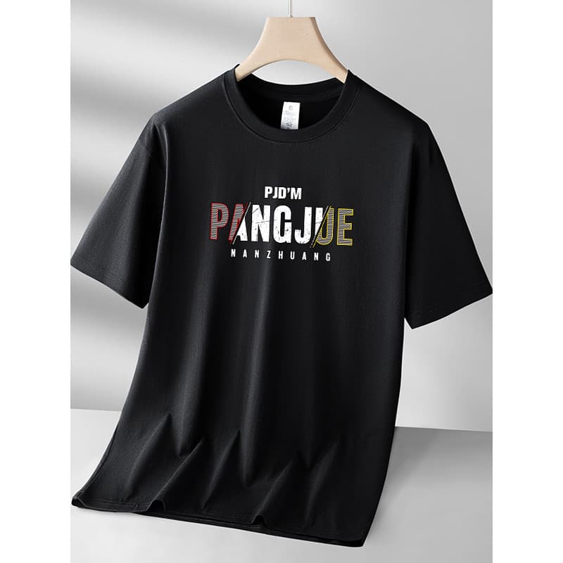 160kg pode usar mais gordura plus Size verão puro algodão gordura manga curta camiseta masculina solta grande meia manga