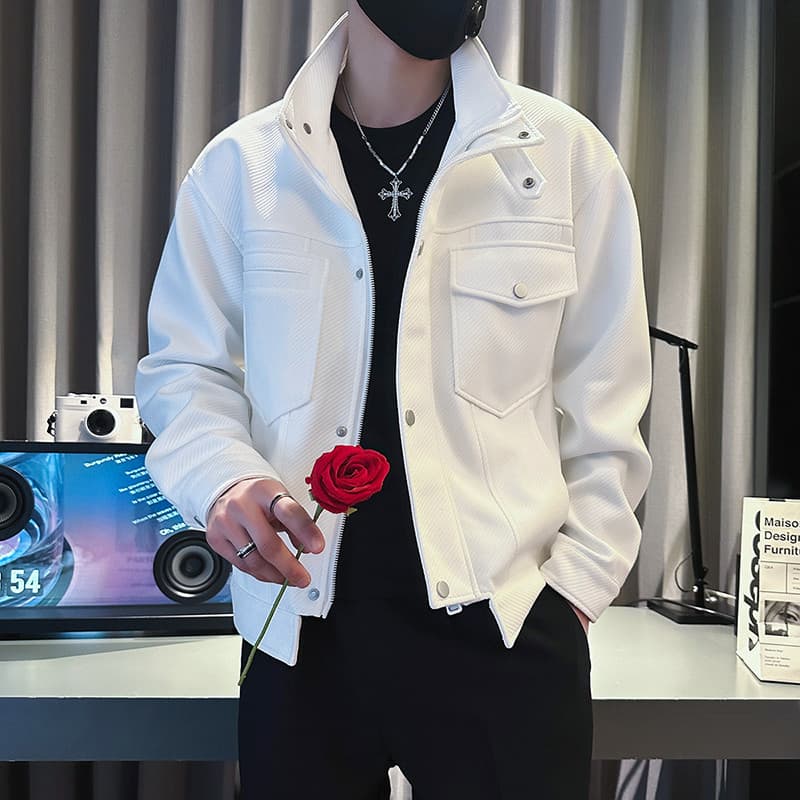 High-End jaqueta masculina versão coreana na moda Casual roupas superiores 2024 novo estilo primavera outono Street Wear