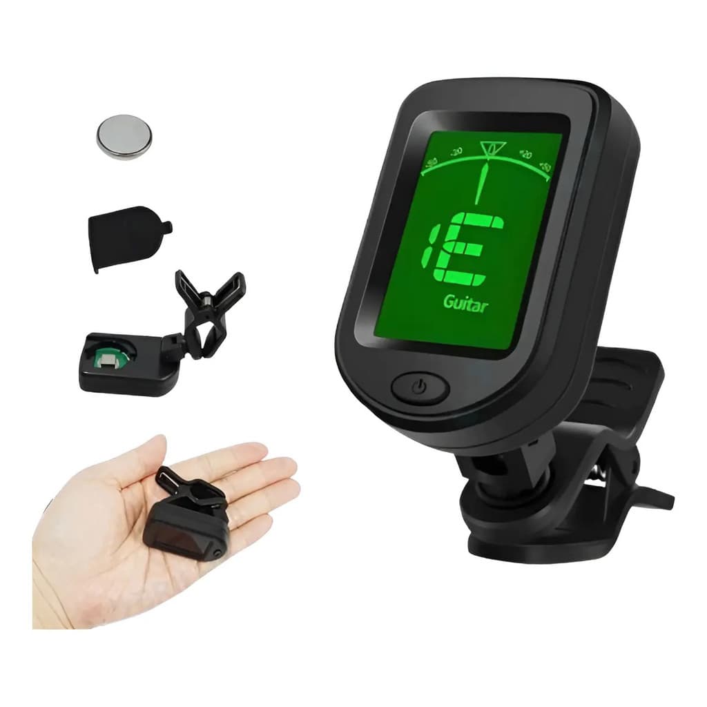 Afinador Digital Cromático Clip Violão Viola Guitarra Cavaco