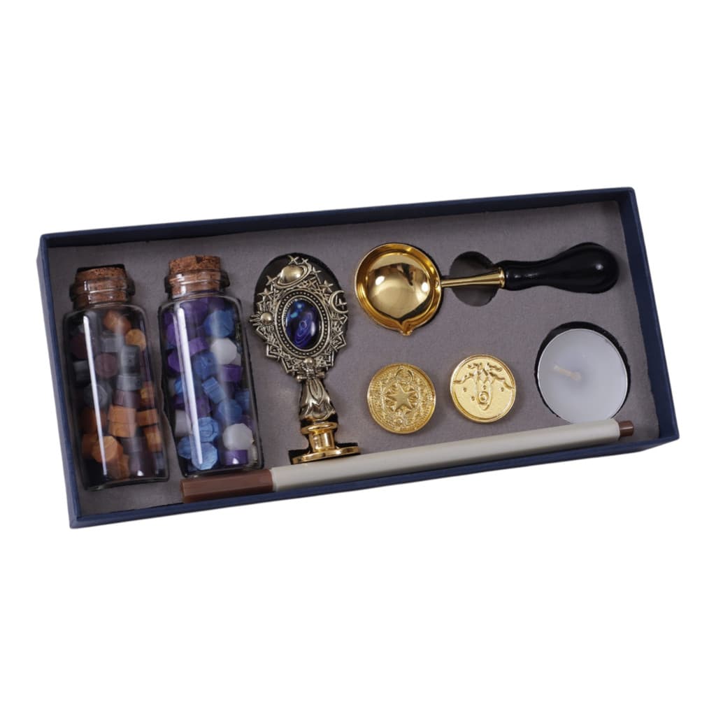 Kit Carimbo de Cera Estilo Europeu Vintage para Envelopes