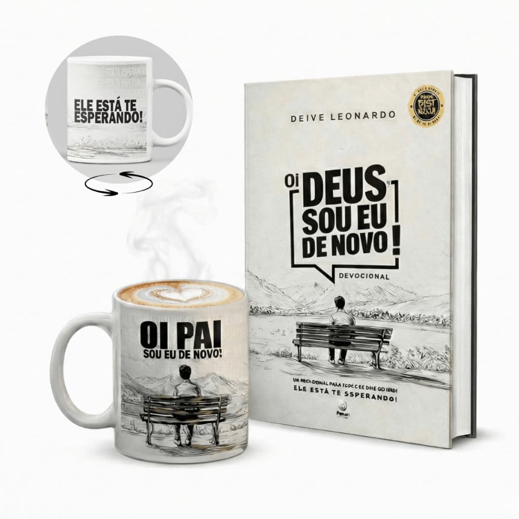 Devocional Oi Deus Sou Eu De Novo Deive Leonardo + Caneca-Presente Cristão Capa Dura