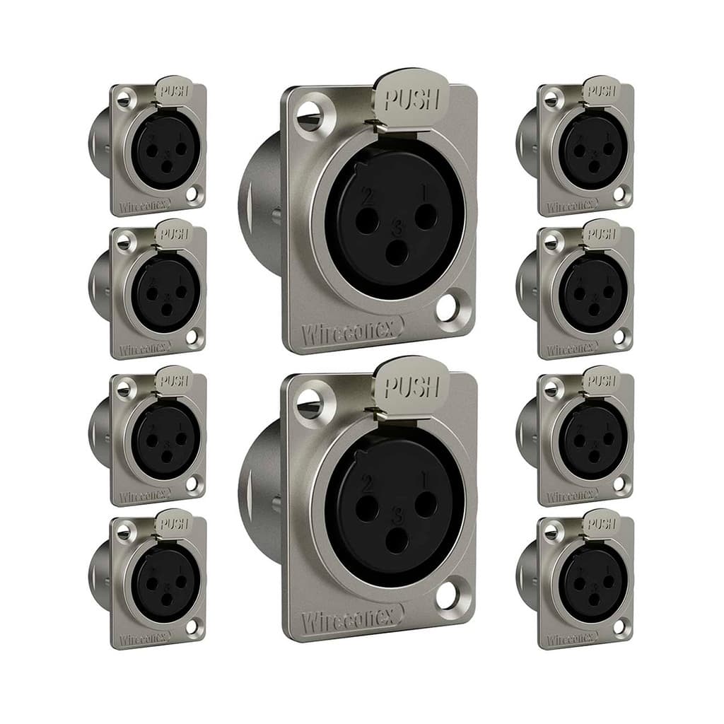 Conector Xlr Femea Wc 1023 Painel Wireconex 10 Unidades