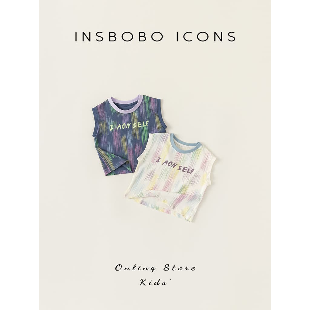 INSbobo meninos camiseta verão esportes colete crianças novo estilo sem mangas topo verão camisa de fundo moda meninos
