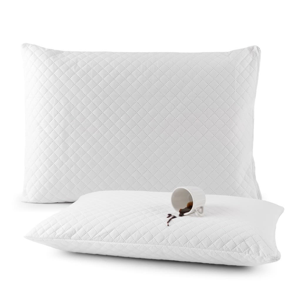 Kit 2 Fronhas Impermeável Anti - Ácaro Branco com zíper 70cm x 50cm Promoção