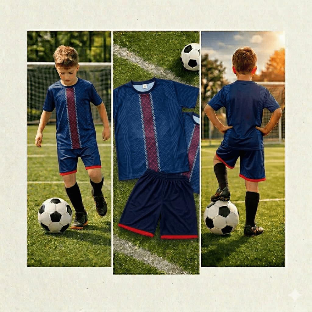 Kit Infantil Futebol Camisa Short Masculino Para Treino Diário