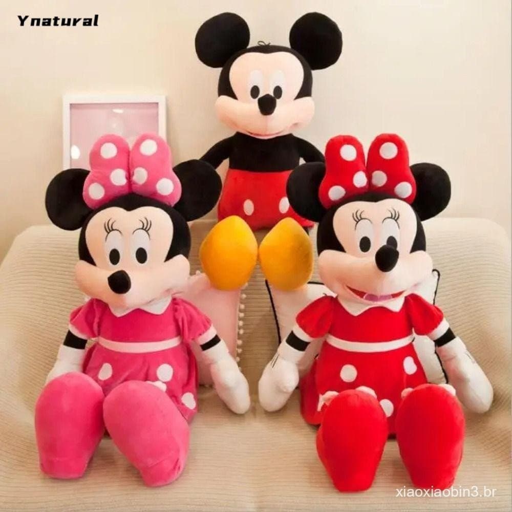 YNATURAL Almofada Macia de Bichinhos de Pelúcia de Desenho Animado, Bonecas de Pelúcia de 35cm do Mickey Mouse, Brinqued