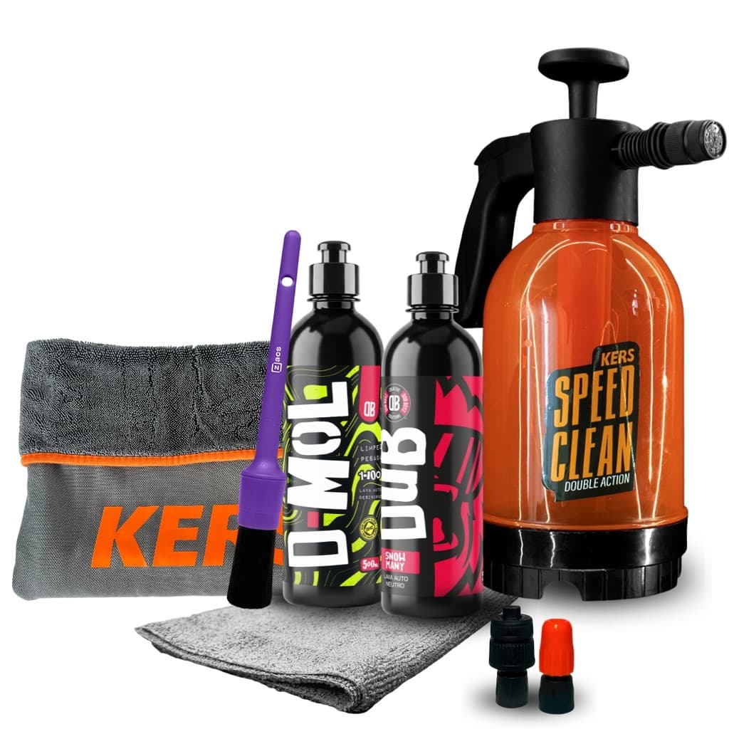 Kit Lavagem Completa Dub Boyz Kers Zacs Speed Clean D-Mol Snow Many Pincel Toalha Twist Microfibra