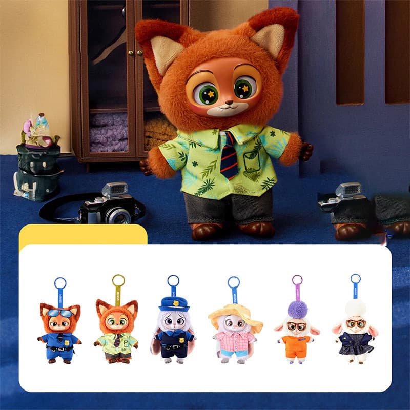 Chaveiro MINI~ Zootopia Série Disney Bonecos Fofos E Colecionáveis De Judy Hopps Nick Wilde Caixa Aleatória