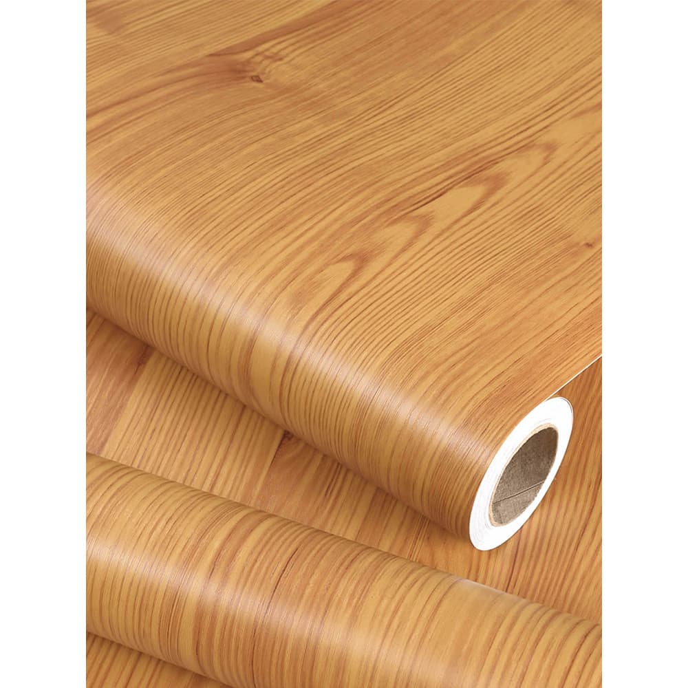 Adesivo de grão de madeira em pvc amarelo escuro, adesivo de mesa de armário, porta de madeira, imitação de móveis, refo