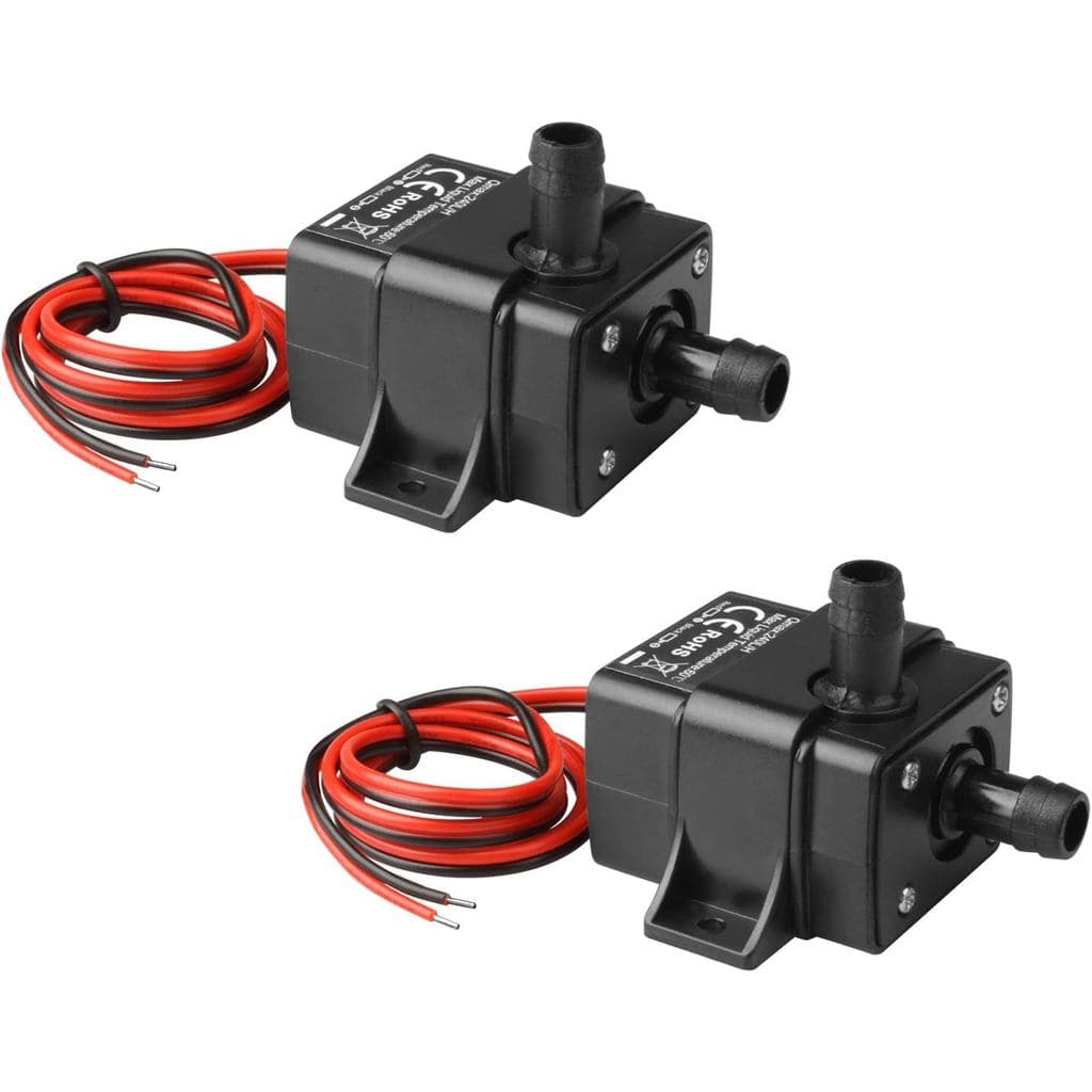 Conjunto de 2 Mini Bombas Submersíveis de Água DC 12V 63 GPH para Aquários, Tanques de Peixes, Hidroponia, Fontes e Elem