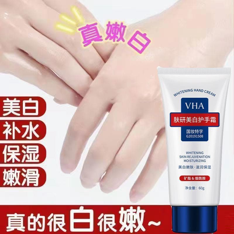 VHA creme clareador para as mãos, niacinamida, hidratante, desbota as linhas das mãos, melhora rachaduras secas e áspera