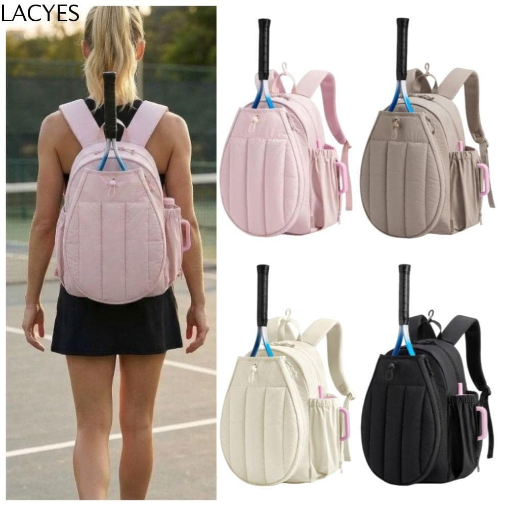 Mochila De Tênis LACYES , Bolsa De Raquete De Grande Capacidade 20L , Com Para Sapatos Ajustável Pickleball
