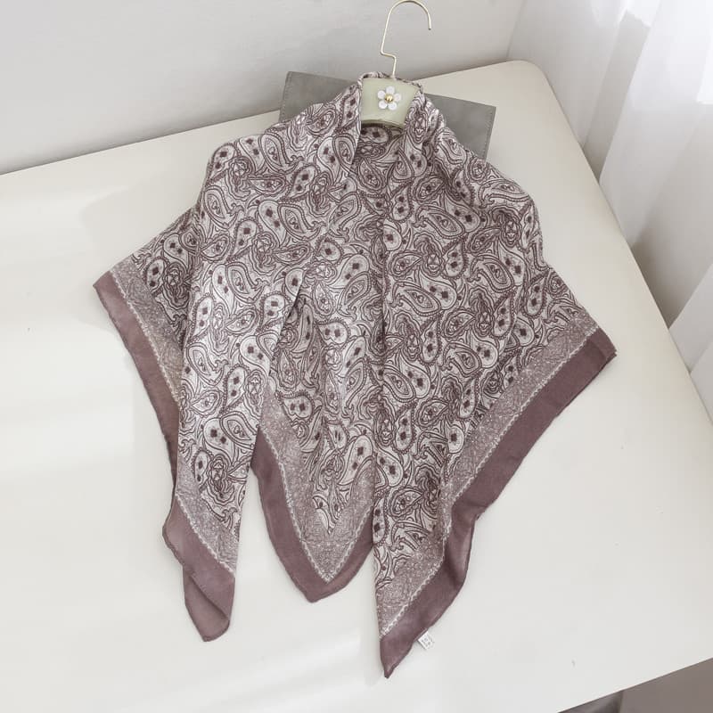 Primavera outono estilo fino grande lenço quadrado exterior pequeno xale Retro arte caju flor ombro proteção pescoço All