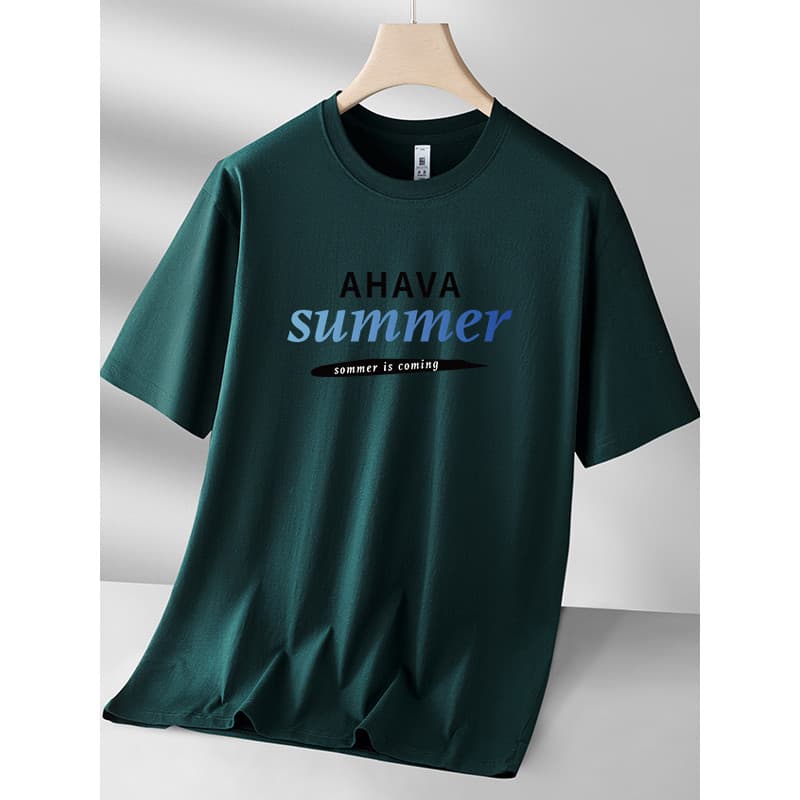 Além de gordura plus Size 100 algodão puro gordo manga curta camiseta masculina verão solto Casual esportes meia manga c