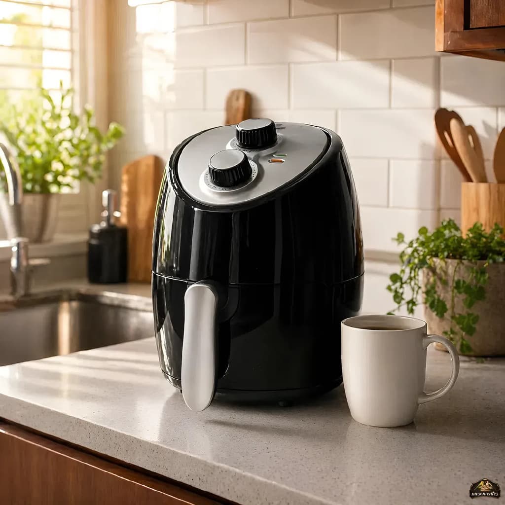 Air Fryer 3l Compacta 1200w Sem Óleo 200°c Antiaderente