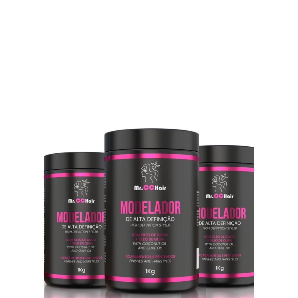 Kit Trancista – MR CC Fio de Fada | 3 Modeladores de Alta Definição 1kg - Pomada modeladora
