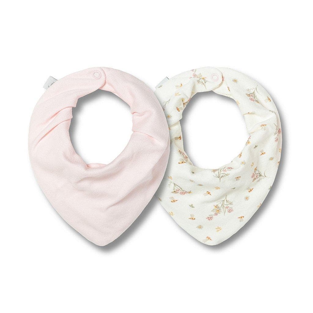 Kit Com 2 Babadores Hug Bandana Jardim Da Aurora Rosa