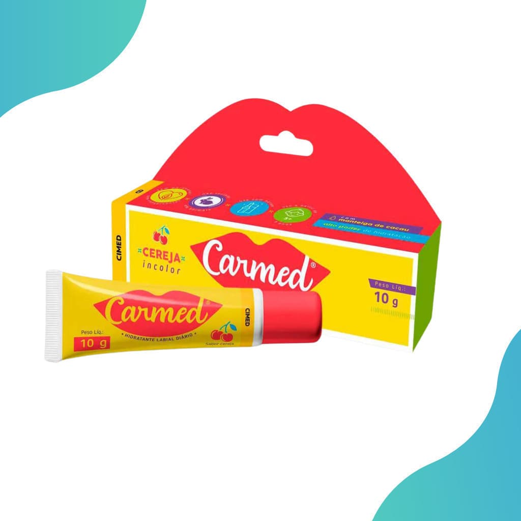 Carmed Creme Hidratante Protetor Labial Sabor Cereja 10g