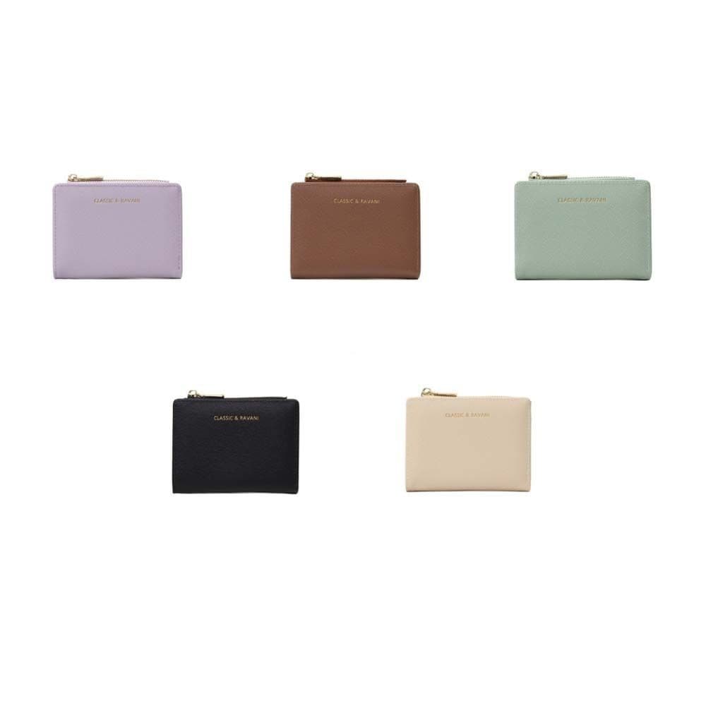 Embreagem Porta-Cartões TYLER , Bolsa De Moedas PU Estilo Coreano De Couro , Mini Carteira Curta Feminina