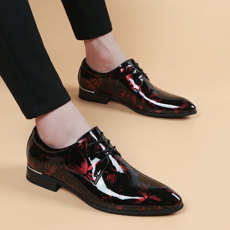 Sapatos de couro masculino verão respirável estilo britânico All-Match aumento interno apontou sapatos casuais masculino