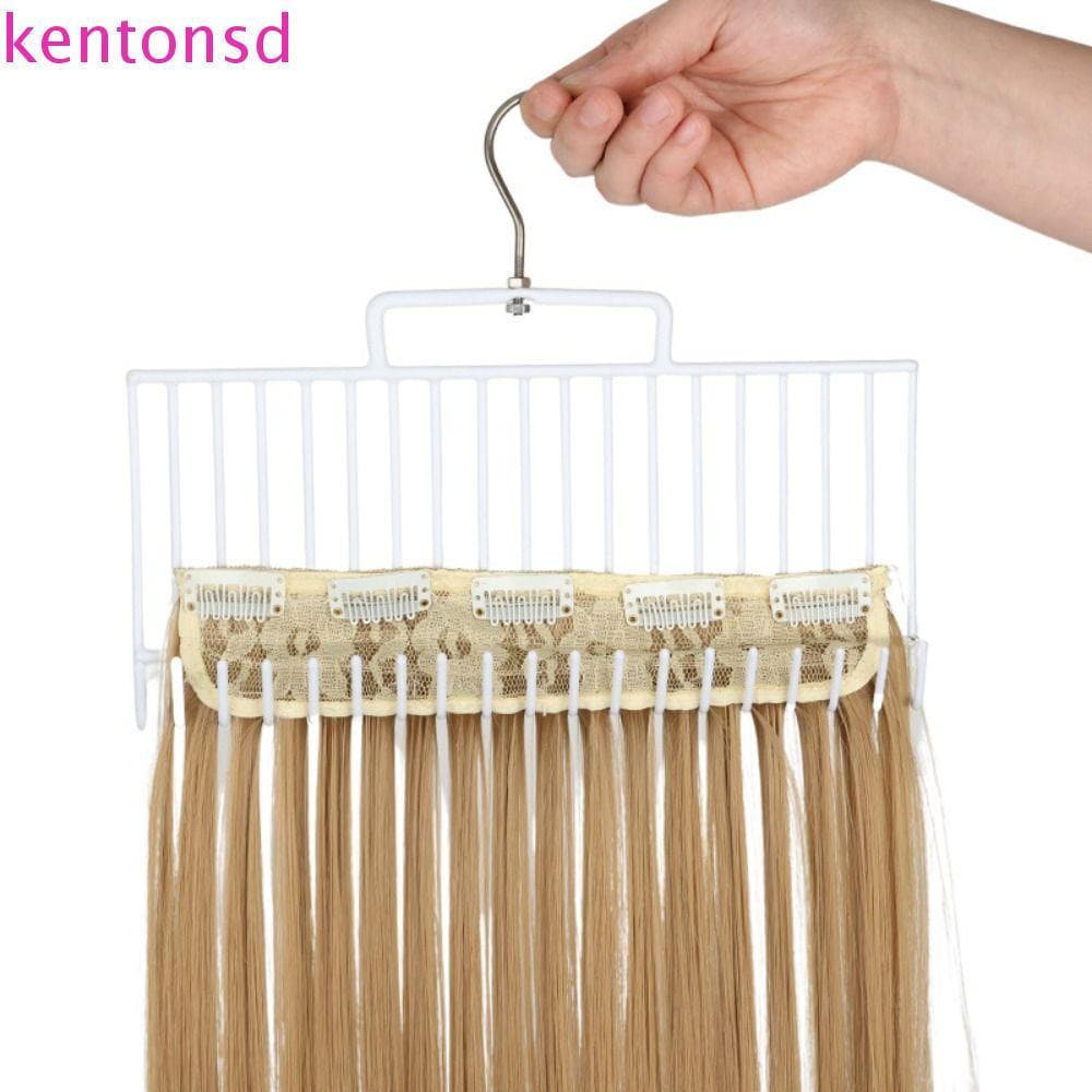 Suporte De Extensão De Cabelo KENTONSD , Cabide Branco De Trama Extra Larga , Dispensador De Peruca