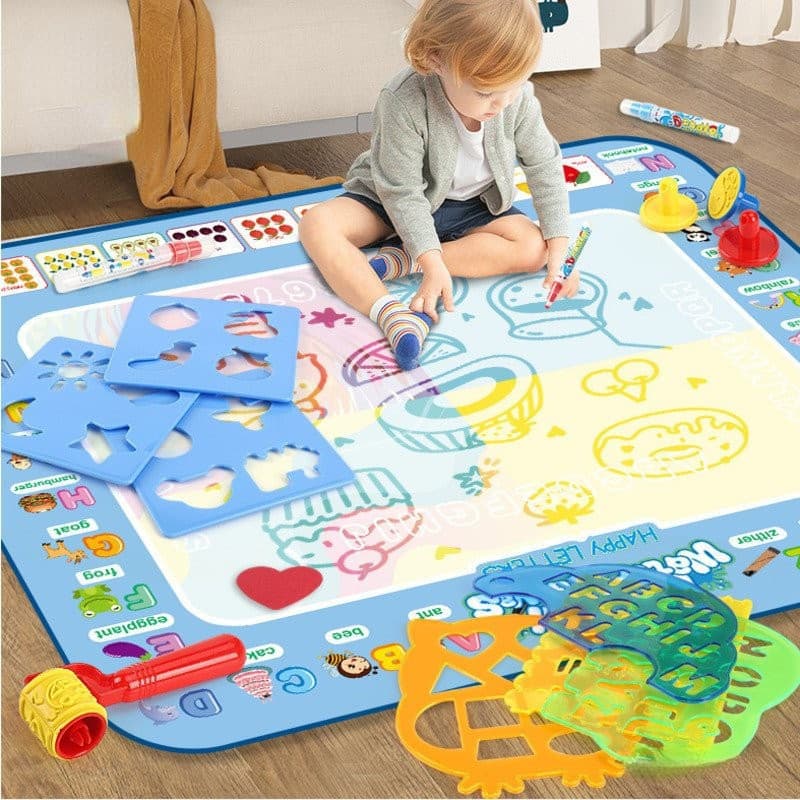 Tapete Mágico De Pintura A Água , 1000x80cm , Para Colorir Doodle Com Caneta Mágica , Prancheta Montessori Reutilizável