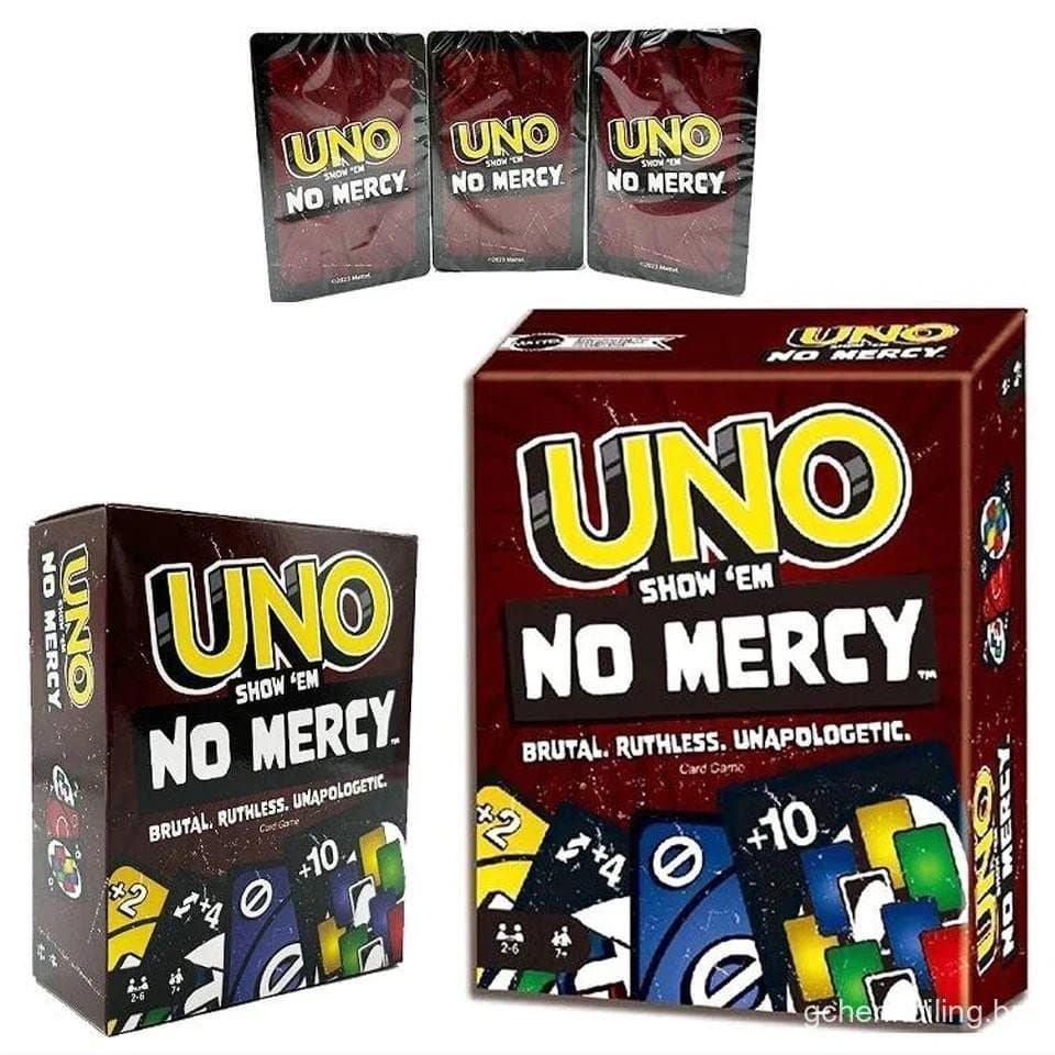 Jogo de Tabuleiro UNO No Mercy, Cartas de Jogo, Entretenimento para Família e Festas, Brinquedos de Cartas, Presente de