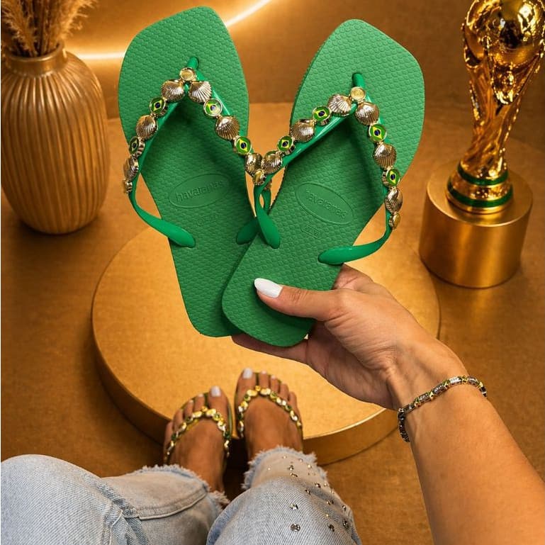 Chinelo Decorado Havai Top Varias cores  Lindas do Brasil