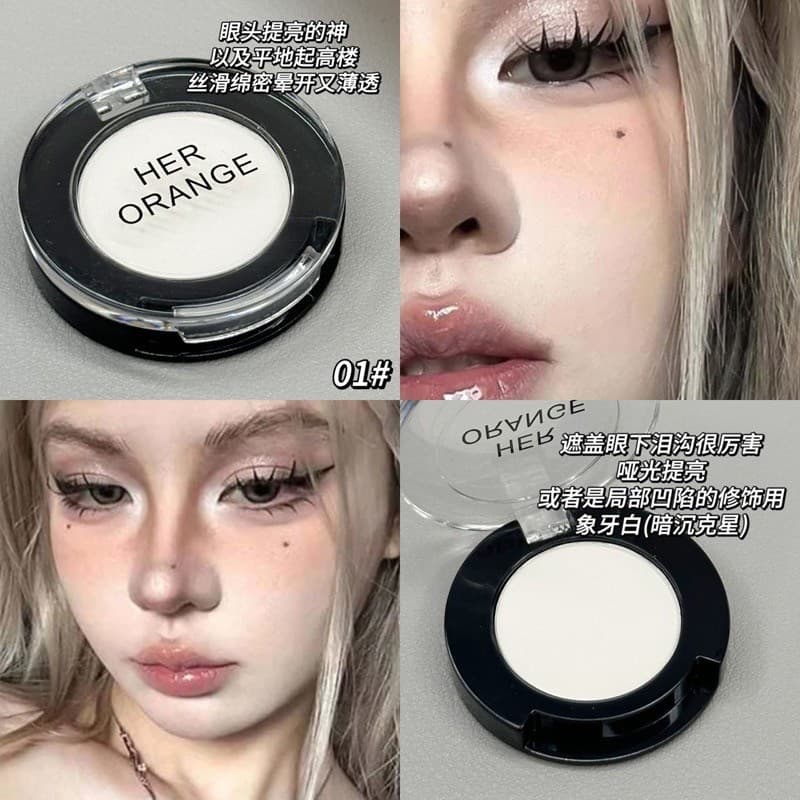 HERORANGE ~ Sombra monocromática multiuso fosca, renderização de cores naturais, superfície iluminadora, ranhura média,