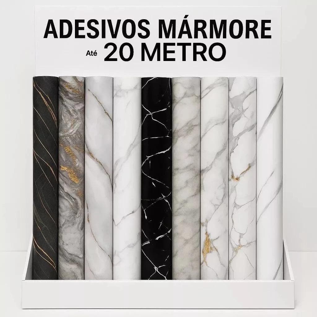 5/10/15/20 Metros Adesivo Papel de Parede Autocolante 5m x 45cm Madeira Mármore Geométrico