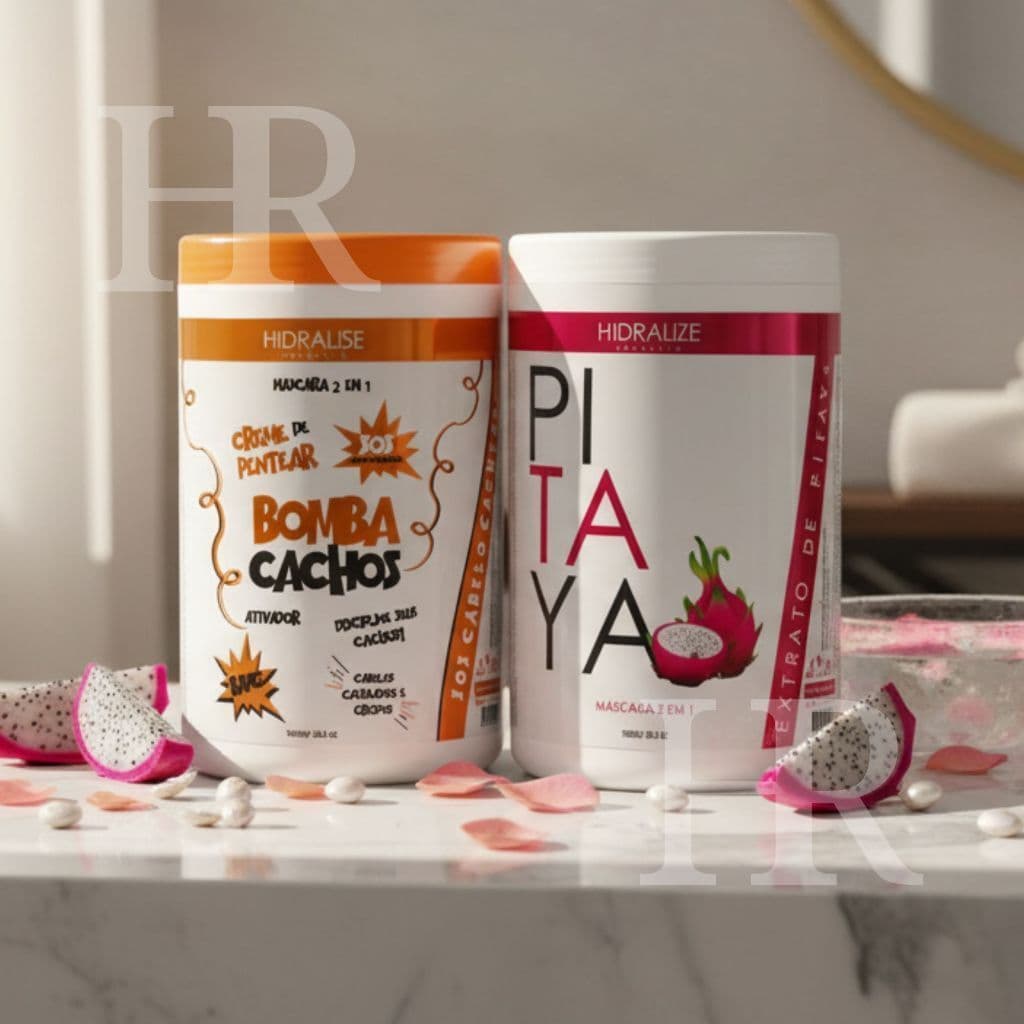Kit Creme Bomba Cachos 1 Kg + Creme Pitaya 1 Kg Hidralise