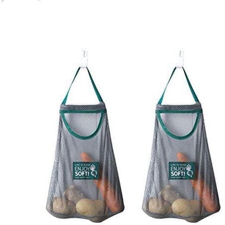 dierjueyers 2PCS Saco de Rede para Armazenamento Doméstico na Cozinha, Saco de Compras Reutilizável, Saco de Armazenamen