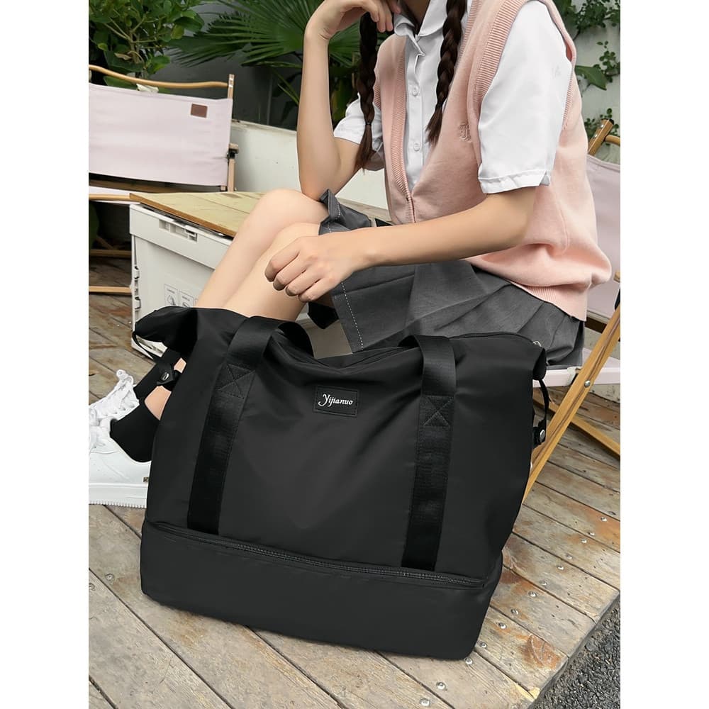Bolsa de viagem portátil de curta distância Bolsa de armazenamento de roupas de estudante feminina de grande capacidade