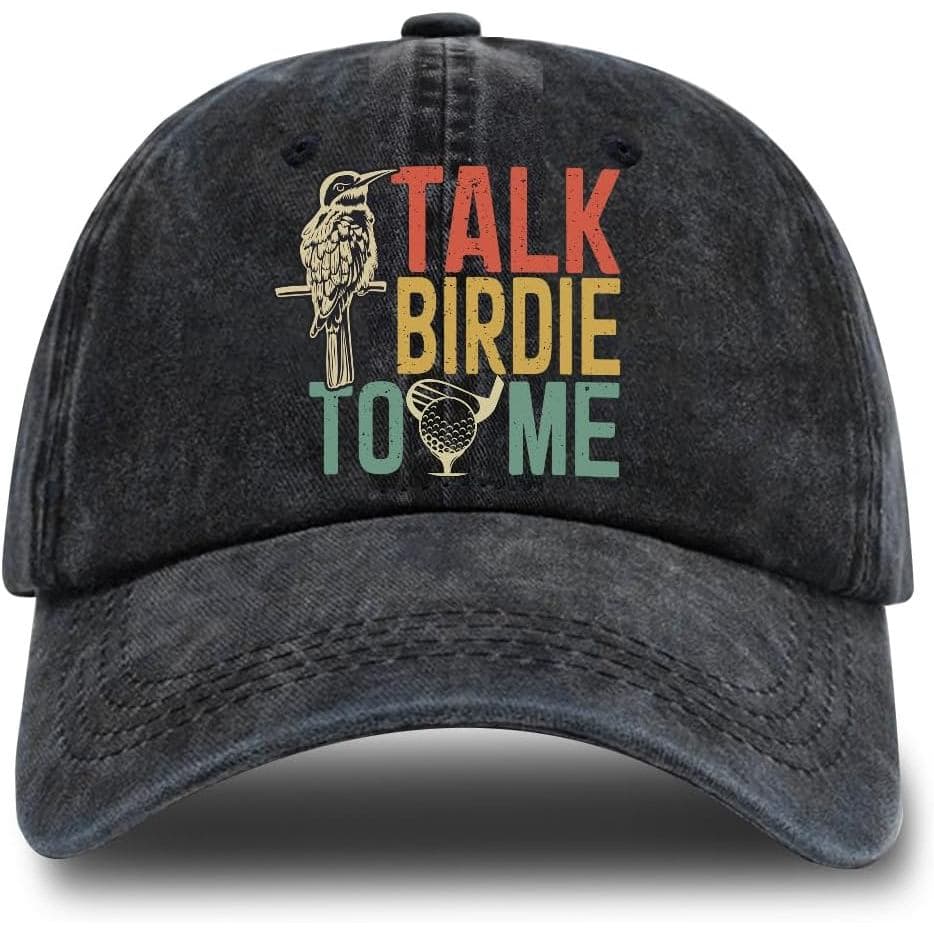 Boné de Beisebol Ajustável de Algodão Lavado com Tema de Golfe - Boné Trucker Retrô Engraçado, Presente para Homens, Mul