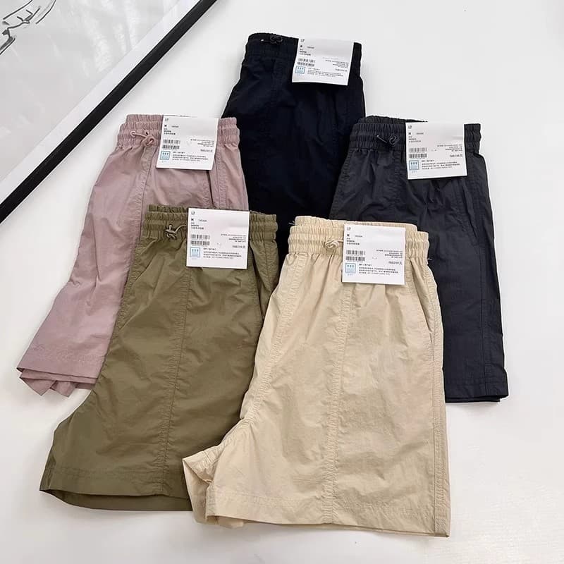 SUMU · Calças de praia Shorts casuais Calças finas de cinco pontos Calças esportivas de secagem rápida Calças quentes fe